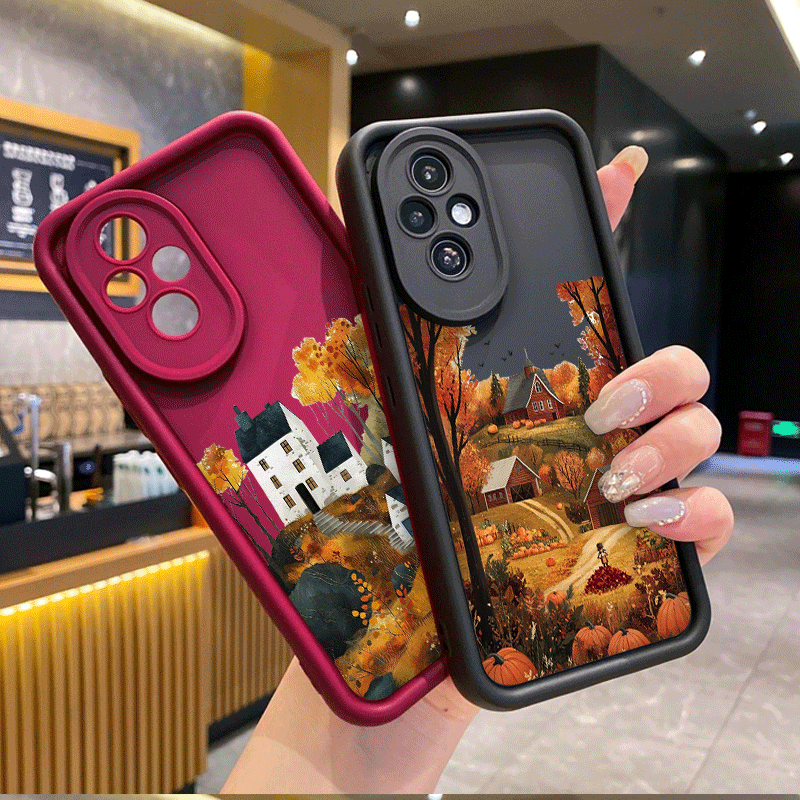 Huawei Mate 60 - Retro Rural Building Autumn Scenery Pattern