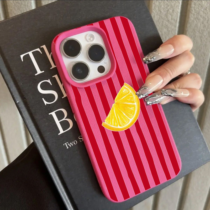 Apple Iphone 15 Pro Max - Fashion Lemon Pattern TPU Silicone Phone