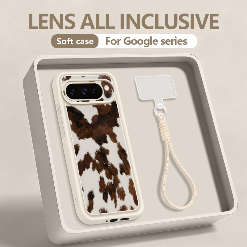 Google Pixel 9 Pro - Leopard Cow Printed Phone Case For