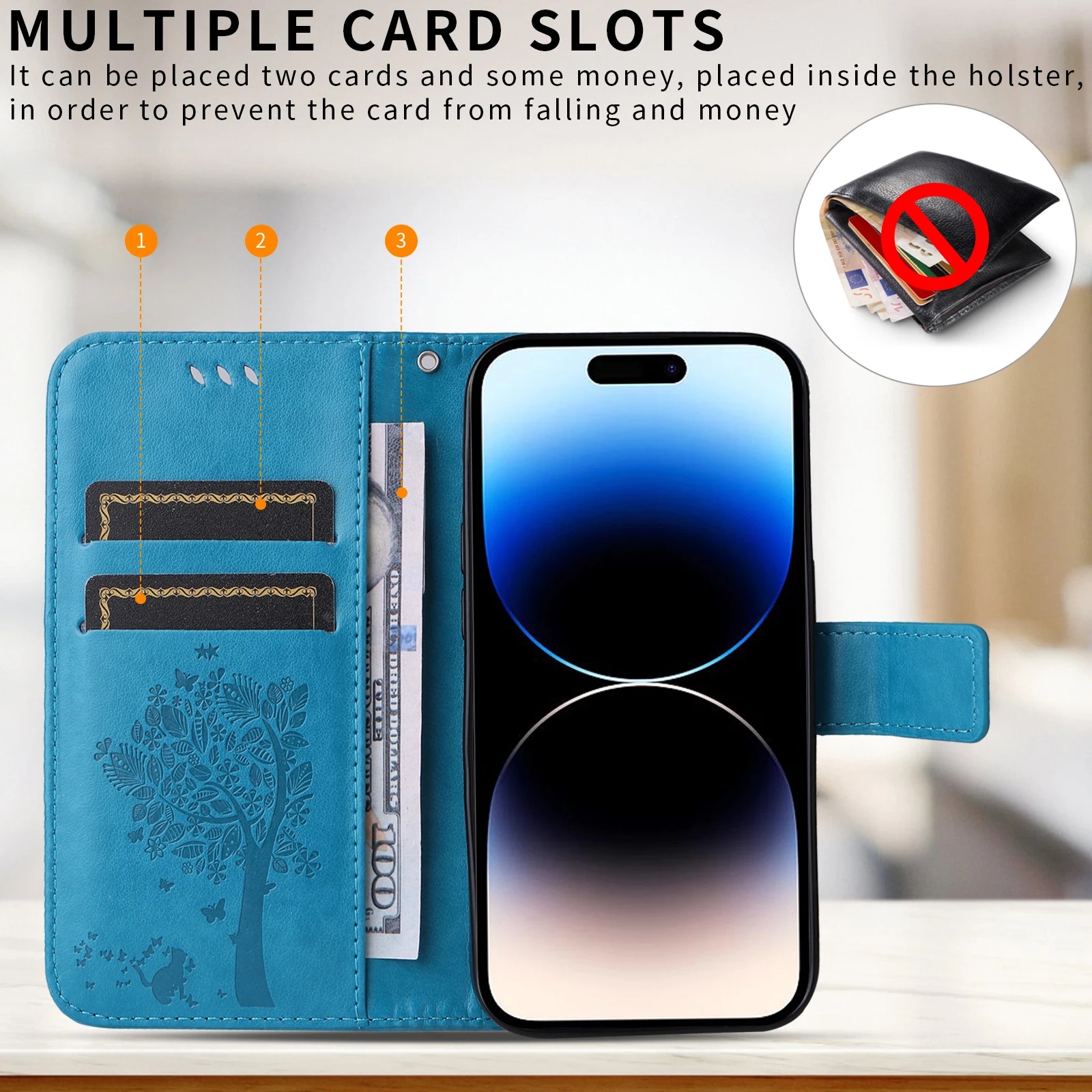Leather Wallet Flip Case for O - Oppo Find X8 recension och pris