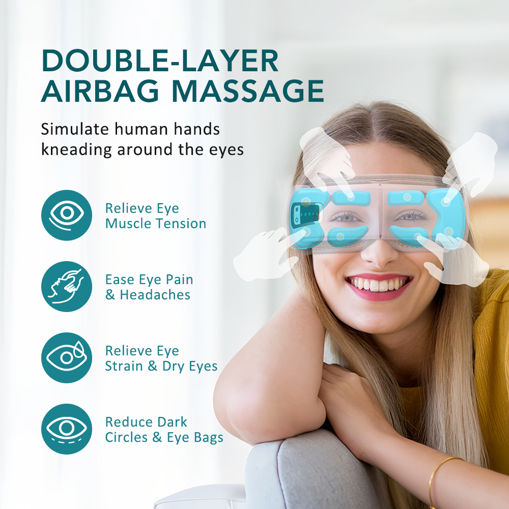 Foldable Eye Air Pressure Mass - Light Therapy Glasses recension och pris