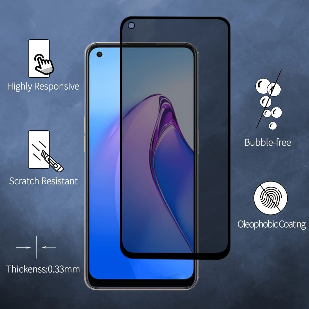Anti Spy Screen Protector For  - Oppo A78 recension och pris