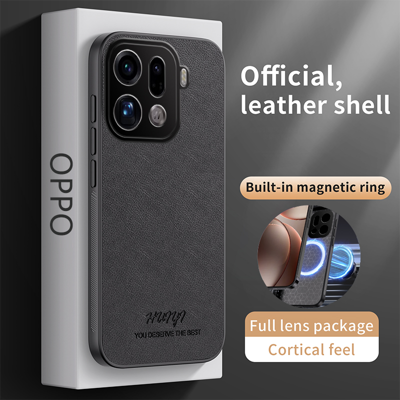 Luxury Built-in Magnet Leather - Oppo Find X8 recension och pris