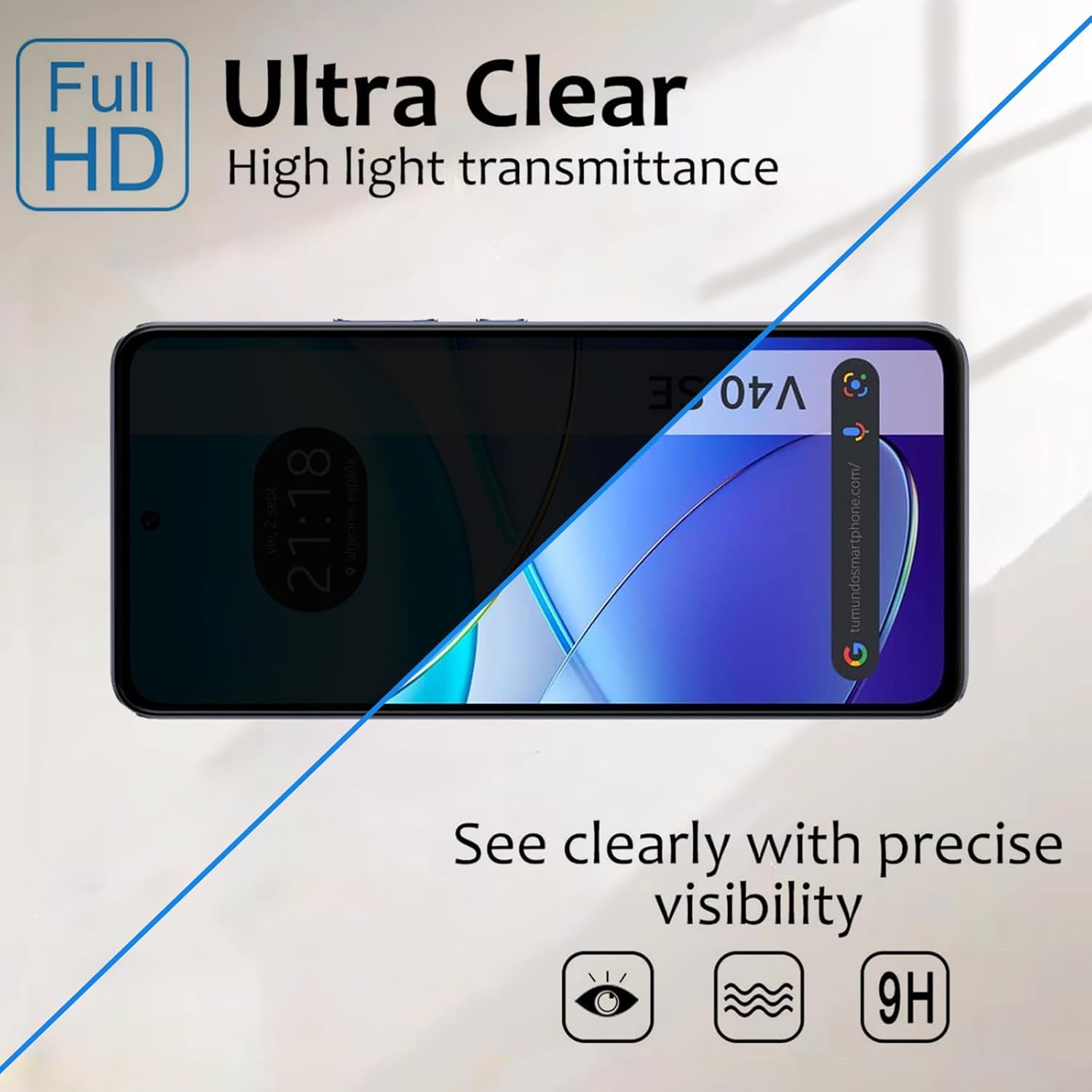 For VIVO V40 SE Anti Spy Tempe - Vivo V40 recension och pris